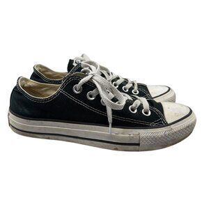 Converse All Star Low Top Black Canvas Sneakers Size 6.5